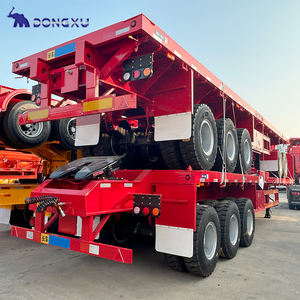 נגרר משאית סמי-טריילר שטוח בעל 4 סרנים, 20 רגל, 10 רגל, 40 רגל, 40 רגל, להובלת מכולות, נגרר שטוח כבד, נגרר שטוח קטן - Product Image 6