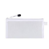 Trousse de papeterie promotionnelle personnalisée avec fermeture éclair, en maille PP transparente, pour l'organisation scolaire et de dossiers