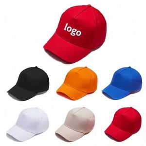 Gorras de Béisbol Personalizadas de 5 Paneles con Bordado 3D, Color Negro Liso, para Hombre y Mujer, Gorras con Visera Curva y Cierre a Presión - Product Image 2