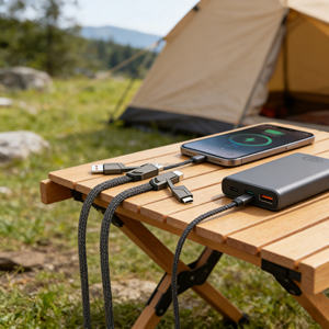 Cable de Datos <span class=keywords><strong>USB</strong></span> Estándar TechPhantom de 120W con Carga Rápida 4 en 1, Trenzado y Blindado, 2A Glory para Teléfonos Android, Banco de Energía y Uso en Automóvil, 1m - Product Image 2