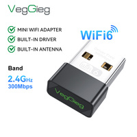 VegGieg WIFI6 AX300 Usb Wifi Adaptörü Ücretsiz Sürücülü Ağ Dongle'si PC Dizüstü Bilgisayar için