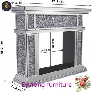 Camino camino riscaldatore autoportante focolare con telecomando 3D fiamma specchio elettrico a legna caminetti decorativi - Product Image 6