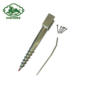 Galvanis <span class=keywords><strong>Q235</strong></span> Tanah Jangkar Sekrup Tumpukan dengan U Berbentuk <span class=keywords><strong>Flange</strong></span> - Product Image 4