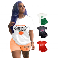 2022 nuovi arrivi Snack Print Short Two Piece Shorts Set abbigliamento donna sleepwear Lounge wear abiti pigiama set estivo 2 pezzi