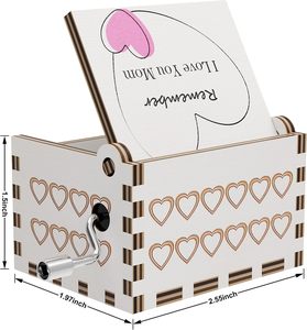 Carillon in Legno 'You Are My Sunshine' Inciso al Laser, Scatola Musicale Vintage in Legno, Regalo per Famiglia, Compleanno, Festività - Product Image 4