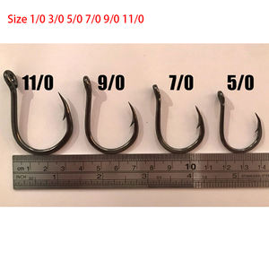 Hameçon de pêche à trous, crochet à poisson, en acier à haute teneur en carbone, nickel noir, appât direct, 8136g, haute qualité - Product Image 6