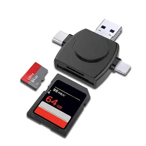 4 In 1 Kaartlezer Type C Micro Usb Adapter Micro Sd Tf Kaartlezer Voor Iphone/Ipad Smart Otg Usb C