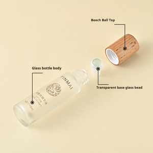 Flacons à bille en verre QingChuan 5ml-15ml avec bouchon en bois, compatibles avec les diffuseurs à bâtonnets d'huiles essentielles et <span class=keywords><strong>de</strong></span> parfums - Product Image 3