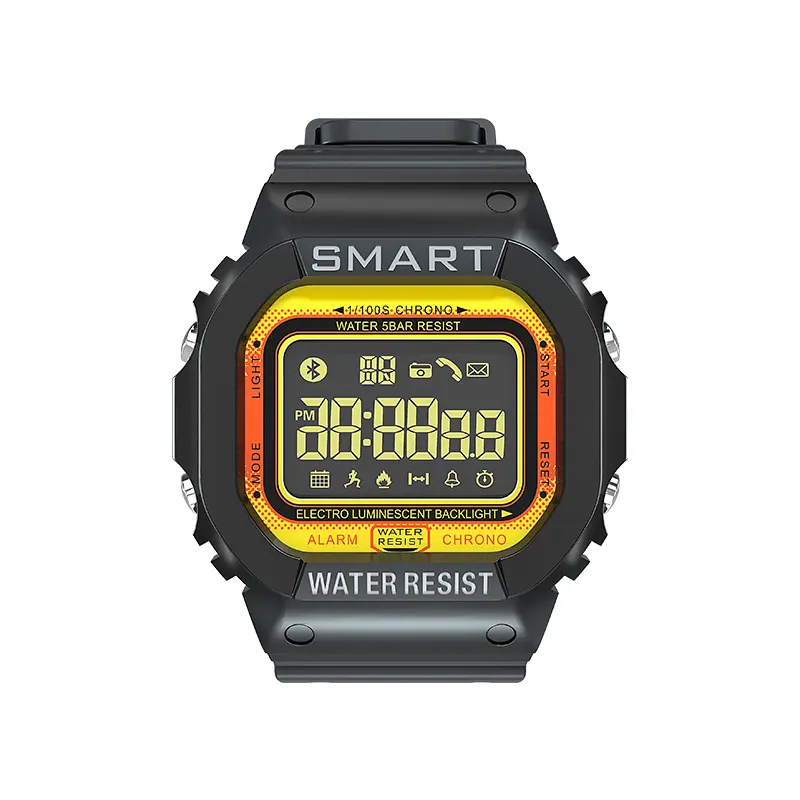 LOKMAT MK22 fashion orange men smart watch futuristic Silicone strap water proof step counting low moq sports wristwatch