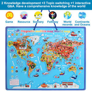 <span class=keywords><strong>Puzzle</strong></span> magnétique de la <span class=keywords><strong>carte</strong></span> <span class=keywords><strong>du</strong></span> <span class=keywords><strong>monde</strong></span>, jouet éducatif interactif de géographie parlante pour enfants, <span class=keywords><strong>carte</strong></span> interactive avec tableau blanc effaçable - Product Image 6