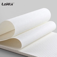 Lehuipp Office School Upturning Kraft Notebook Couverture noire Graffiti Notebook Grid Line Legal Pad