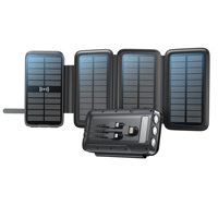 Nouveau Produit 2025 OEM 43800mAh Grande Capacité 16000mAh Banque d'alimentation solaire sans fil pliable portable étanche 20000mAh