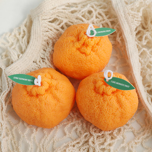 Cute Simulation Tangerine Fruit Scented <b>Candle</b> 3D Orange Shape Soy Wax <b>Candle</b> For Home Table Decor Gift - Product Image 5