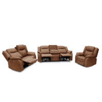 Canapé sectionnel électrique inclinable en tissu au design moderne Geeksofa avec table escamotable et chargeur Type-C