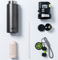Gobelet isotherme personnalisé en acier inoxydable 304 de qualité supérieure, 580 ml, écologique, portable, avec couvercle, pour la maison, le bureau et l'extérieur