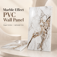 Panneau mural imperméable en PVC marbré moderne pour la décoration intérieure de la salle de bain et de la cuisine