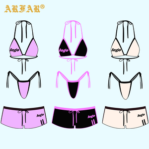 Vêtements d'été pour femmes 2026 : Ensemble <span class=keywords><strong>de</strong></span> maillot <span class=keywords><strong>de</strong></span> bain bikini sexy 3 pièces, ensemble <span class=keywords><strong>de</strong></span> vêtements <span class=keywords><strong>de</strong></span> plage pour femmes sur mesure, fabricant - Product Image 1