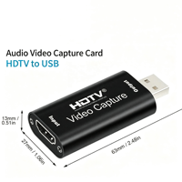 HDTV Video Capture Card to USB 4K High-Definition Video Recorder Game Compatible Live Broadcast Recording Camera Capture Card