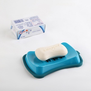 Jabonera Cuadrada de Plástico Azul, Desmontable, Minimalista, para Baño - Product Image 5