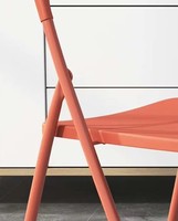 Chaise pliante portable moderne, tabouret avec dossier, design créatif et simple, chaises de salle à manger pour adultes, maison, dortoir, extérieur, en plastique