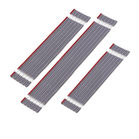 Hochleitfähiges PVC-verzinntes Kupfer 6P 2,54mm Rastermaß Flachkabel AWM2651 Rotkantiges Graues Bandkabel JST Molex Bildschirmverbindung