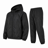 Ensemble de survêtement technique minimaliste léger à capuche coupe-vent pour homme – Respirant et hydrofuge pour l'entraînement et le jogging