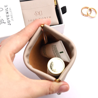 Pochette cadeau électronique imprimée avec cordon de serrage et logo personnalisé emballage parfum stockage sac à bijoux en simili cuir