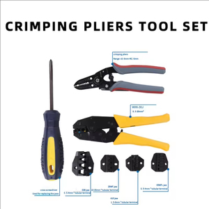 Steel Electrical Hand <b>Crimping</b> Tool <b>Set</b> Wire Crimper Plier 4 Jaws Multifunctional Wire Stripper OEM Industrial Grade 14mm - Product Image 4