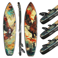 ITAOSTAR N02 Planche de paddle gonflable (SUP) 11'6"x35"x6" avec 5 ailerons, design portable 17KG pour lacs et rivières