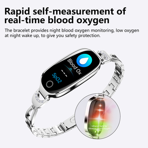 Bracelet intelligent pour femmes, bracelet en métal, lecture de musique, moniteur de fréquence cardiaque, montres intelligentes de sport, bracelet intelligent pour femme, tracker de fitness - Product Image 2