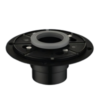Siphon de sol ABS américain pour douche, sortie linéaire droite, joint en caoutchouc anti-fuite, design moderne noir pour salle de bain et cuisine
