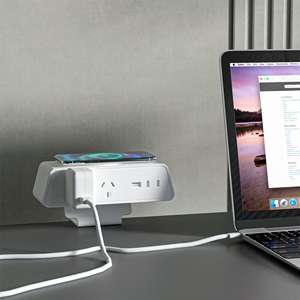 <span class=keywords><strong>Regleta</strong></span> de Enchufes Delgada con Abrazadera OMNI PD de 65 W con Cargador Inalámbrico Oculto, 2 Puertos USB-C, Cable de 1.8 m para Oficina Comercial - Product Image 5