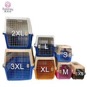Patrón sólido Botón a presión Ecológico Pet Airline Travel Crates Jaula de transporte de plástico para mascotas medianas y grandes - Product Image 2