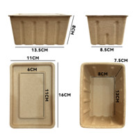 Boîte cadeau de café en pulpe moulée écologique et durable de qualité supérieure, conteneur biodégradable en bagasse de canne à sucre pour café filtre et boissons