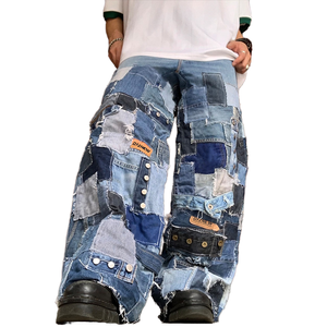 DiZNEW Jeans en denim pour hommes, jeans baggy de marque personnalisés de haute qualité à la mode pour hommes - Product Image 1