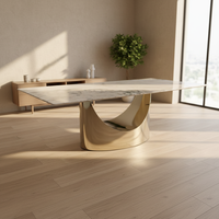 Nouvelles pieds de table de luxe en acier inoxydable poli sur mesure pour comptoirs en granit et marbre