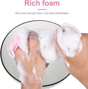 Lot de 3 filets moussants pour savon, pochettes exfoliantes en maille pour le nettoyage du visage, faciles à utiliser pour le corps et la douche - Product Image 5