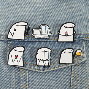Épingles en émail amusantes avec des personnages espagnols, broches de bandes dessinées, badges de revers, bijoux, cadeaux pour amis - Product Image 1