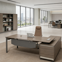Bureau de direction en L moderne et luxueux, mobilier de bureau modulaire en bois pour ordinateur, bureaux élégants pour cadres