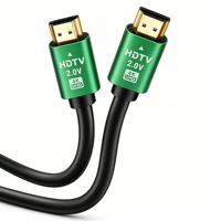 Kabel HDMI 2.0 Ultra High Speed 4K 18Gbps dengan Casing Paduan Seng Hijau, 4K 60Hz HDMIR EARC Kabel Ethernet untuk PS5 Xbox Monitor Proyektor
