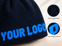 Bonnes affaires : Bonnet tricoté élégant et personnalisable avec logo, doux pour la peau, chaud et extensible, idéal pour les événements de groupe et le shopping urbain