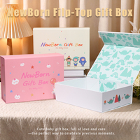 Coffret Cadeau Naissance : Couverture, Hochet, Anneau de Dentition, Brosse, Cartes Étapes de Développement, Révélation du Sexe, Ensemble Cadeau pour Baby Shower