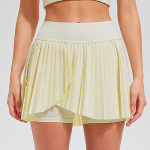 Falda Plisada Verde Recién Llegada con Shorts Ajustados 2 en 1, Falda para Mujer, Diseño Personalizado, Falda de Golf y Tenis - Product Image 2