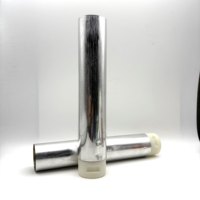 Tubes en aluminium brillant argenté de haute qualité personnalisables de 150 g avec couvercle en plastique pour crème pour le visage, teinture pour cheveux et pommade