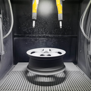 Machine de peinture électrostatique automatique pour <span class=keywords><strong>jantes</strong></span> de véhicules, équipement de pulvérisation professionnel pour la remise à neuf des roues - Product Image 4