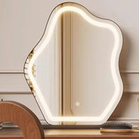 Coiffeuse vintage moderne en bois d'hévéa de style français avec commode intégrée, mobilier de chambre