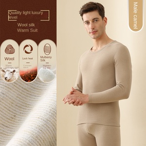 Set di biancheria intima termica in lana di seta da <span class=keywords><strong>donna</strong></span> abbigliamento caldo in velluto per pantaloni da camicia autunnali che modellano il corpo-mutandoni all'ingrosso - Product Image 3