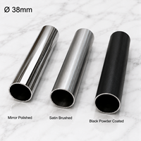 Tube rond moderne en acier inoxydable 304 316 de 38,1 mm brossé pour rampes d'escalier, balcons et systèmes de garde-corps de centres commerciaux