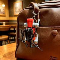 Porte-clés robot chien mécanique pliable, pendentif animal de science-fiction stylé, breloques de sac, accessoires pour clés et voitures, en gros pour la décoration