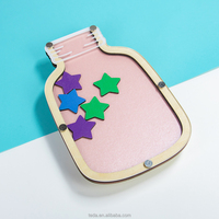 Pot de récompense en bois JLG-06 pour enfants Salle de classe de pot de récompense en étoile personnalisée avec jetons 25 pièces